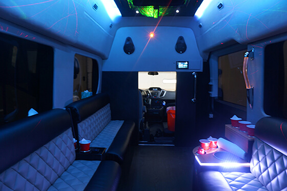 leather seating in van